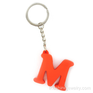 NOUVEAU personnalisé à la main souple PVC Keychains mots porte-clefs en caoutchouc